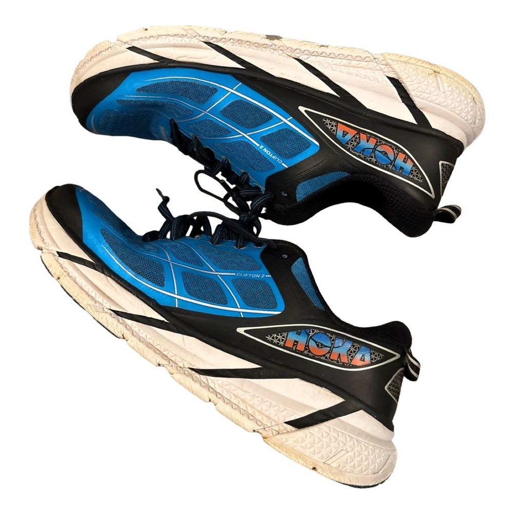 Hoka One One Clifton 2 Men's Running Athletic Shoes in Blue & Black Size 11.5 - Picture 3 of 8